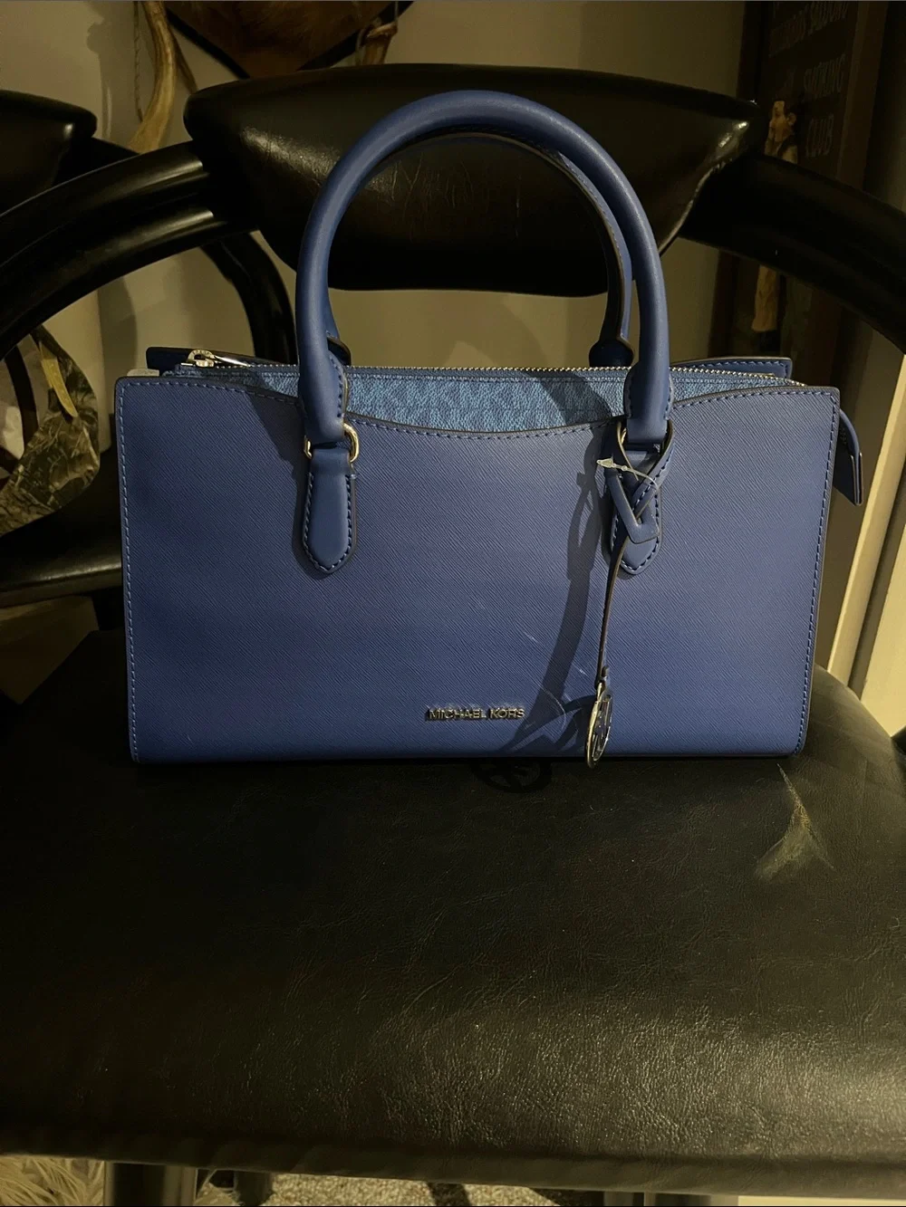 Michael Kors Cobalt Blue Leather Satchel